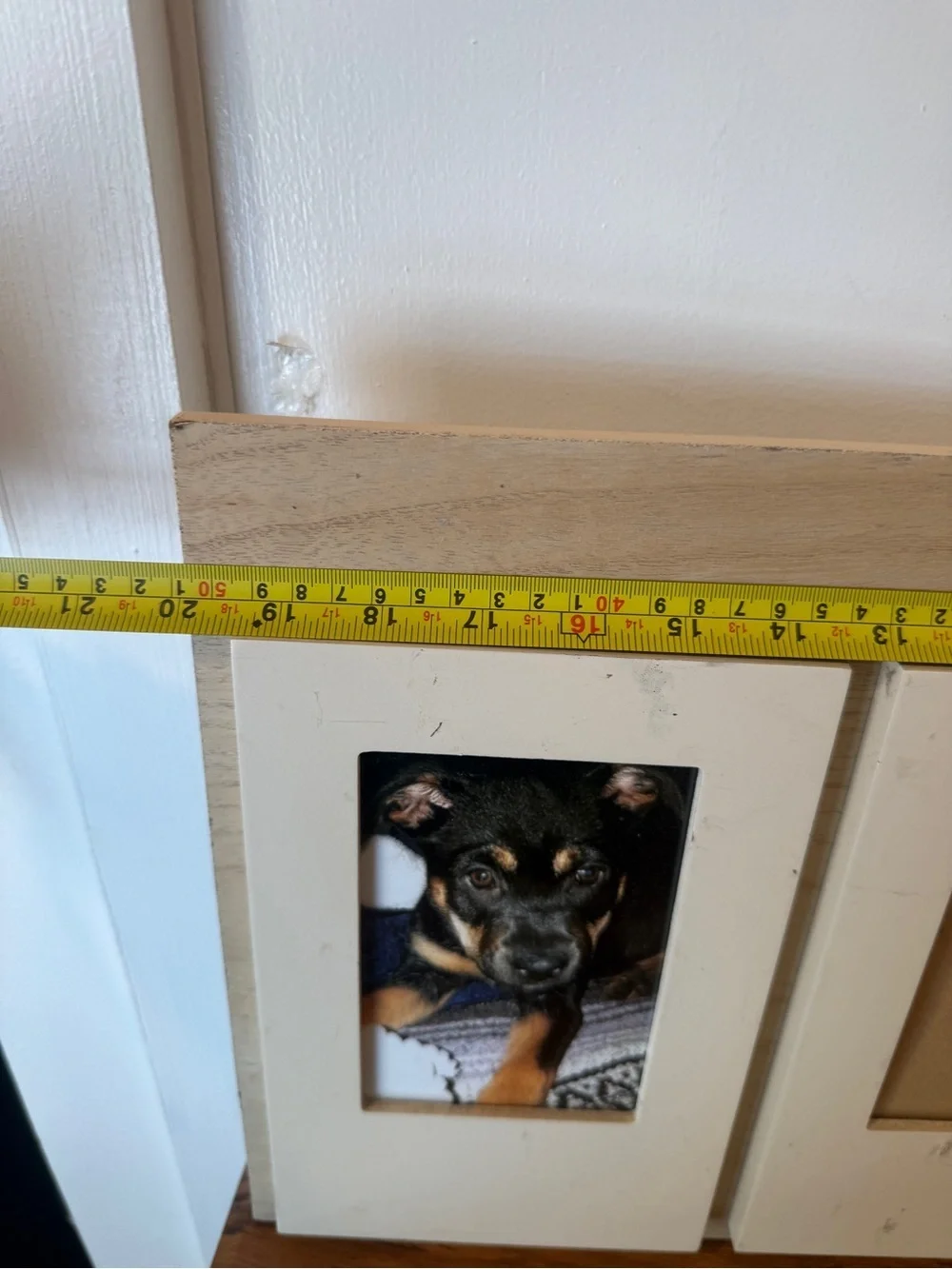 Beige Triple Photo Frame Wall Display